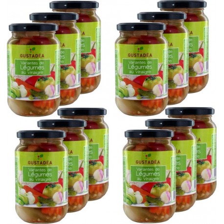 NC Lot 12x Variante De Légumes Au Vinaigre Gustadéa Pot 340g les 12 unités