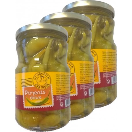 NC Lot 3x Piments Doux Les Comptoirs De Carthage Pot 720ml