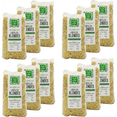 NC Lentille Blonde Grain De Frais les 12 unités de 1.0Kg