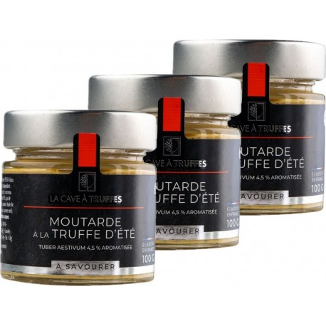 NC Moutarde À La Truffe D'été 4,5% La Cave À Truffes les 3 unités de 0.1Kg