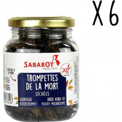 Sabarot Lot X6 Trompettes De La Mort Séchées Pot 30g les 6 pots de 30g