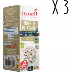 Sabarot Lot 3 X Mogette De Vendée I.g.p. Étui 500g les 3 paquets de 500g