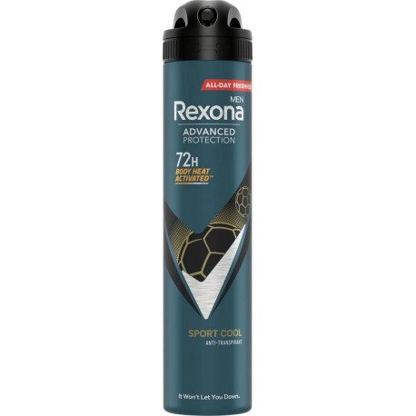 REXONA Déodorant Homme Anti-Transpirant Sport Cool 72H 200ml