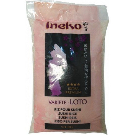 NC Riz Pour Sushi Ineko Variété Extra Premium Loto (grain Gros) Sac De 1Kg Ou 10Kg 1 10000g