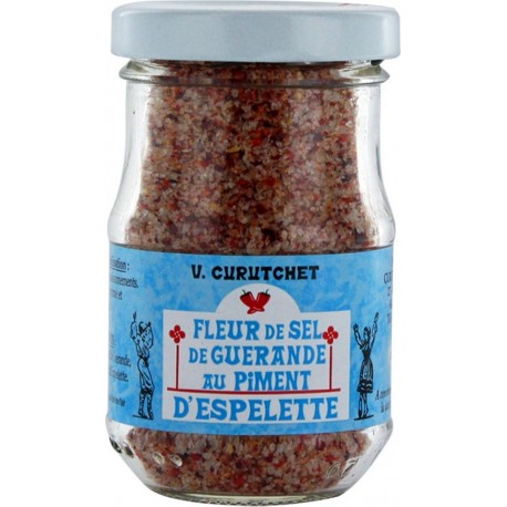 NC Fleur De Sel De Guérande Au Piment D'espelette V. Curutchet Pot 70g l'unité de 0.07Kg