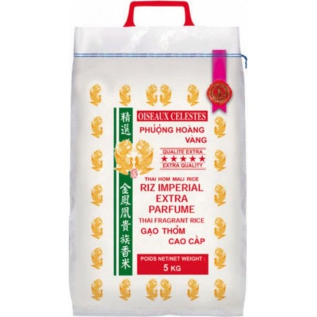 NC Riz Thai Impérial Extra Parfumé Qualité Premium 5Kg/sac 25Kg (5x5Kg) les 5 sacs de 625000g