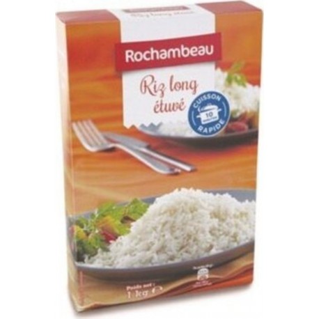 NC Riz Long Étuvé 10min Rochambeau 1Kg/sachet 2 Sachets les 2 sacs de 0g