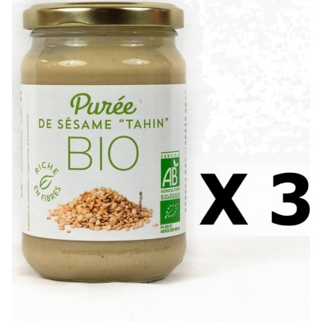 NC Lot 3x Purée De Sésame Tahin Bio Agidra Pot 280g les 3 unités de 0.28Kg