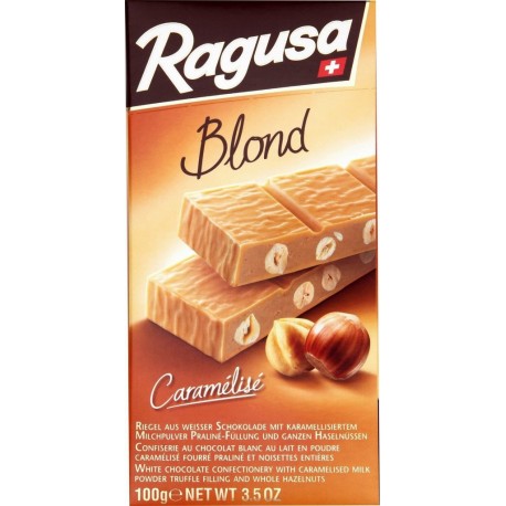 RAGUSA Chocolat blanc caramélisé la tablette de 100g