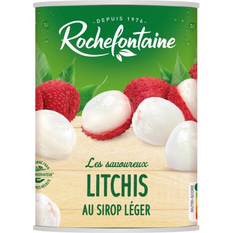 ROCHEFONTAINE Litchis au sirop léger la boîte 565g