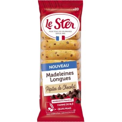 LE STER Madeleines Longues Pépites de Chocolat 20 madeleines