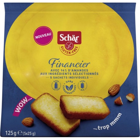 SCHAR Gâteau financier aux amandes Sans Gluten 125g