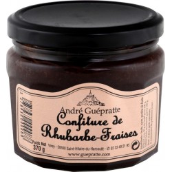 ANDRE GUEPRATTE Confiture rhubarbe-fraises 370g