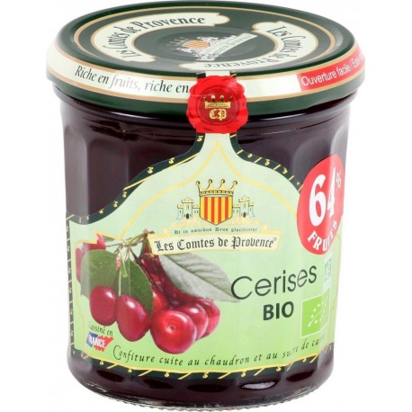 LES COMTES DE PROVENCE Confiture bio cerises 350g