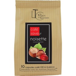 LE TEMPS DES CERISES Café capsules Compatibles Nespresso saveur noisette 10 capsules