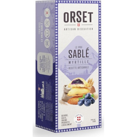 ORSET ARTISAN BISCUITIER Biscuits sablé myrtille 110g