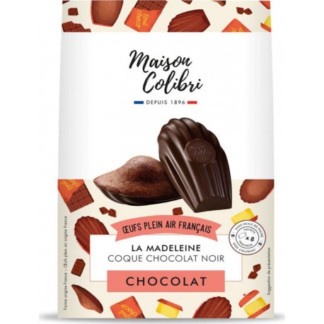 MAISON COLIBRI Madeleine chocolat et coque chocolat noir 240g