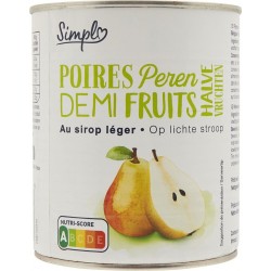 SIMPL Fruits au sirop poire 825g