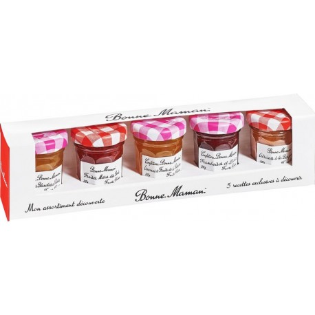 BONNE MAMAN Coffret assortiment découverte les 5 pots de 30g