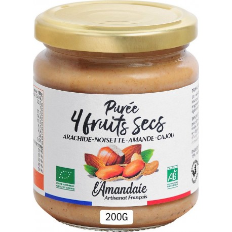 BIO AMANDAIE Purée 4 fruits secs BIO L'AMANDAIE 200g