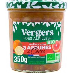 VERGERS DES ALPILLES Confiture 3 agrumes corse Bio 350g