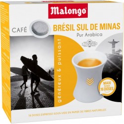 MALONGO Café dosettes Compatibles Malongo Espresso du Brésil CAFE 12 dosettes