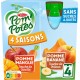 POM POTES Compotes 4 saisons pomme mangue, pomme banane sans sucres ajoutés POM'POTES les 4 gourdes de 90g