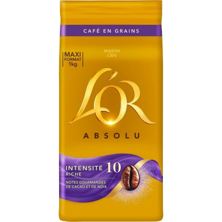 OR Café en grains intensité 10 L' 1Kg