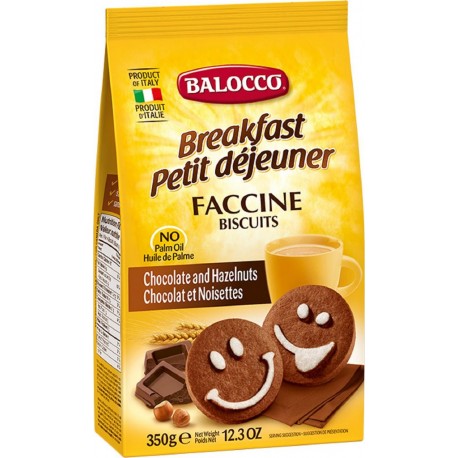 BALOCCO Biscuits petit-déjeuner chocolat et noisette 350g