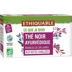 ETHIQUABLE Thé Noir Aux Notes Vanillées Bio 20 sachets