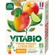 VITABIO Compote Pomme, Mangue et Citron Vert Energie Bio les 4 gourdes de 100g