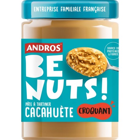 ANDROS Pâte à tartiner Cacahuète Croquant BE NUTS 525g