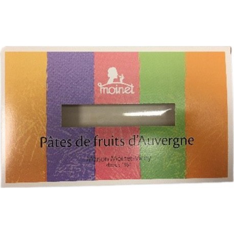 MOINET VICHY SANTE Pâtes de fruits d'Auvergne, framboise, abricot, orange, prune et cassis 230g