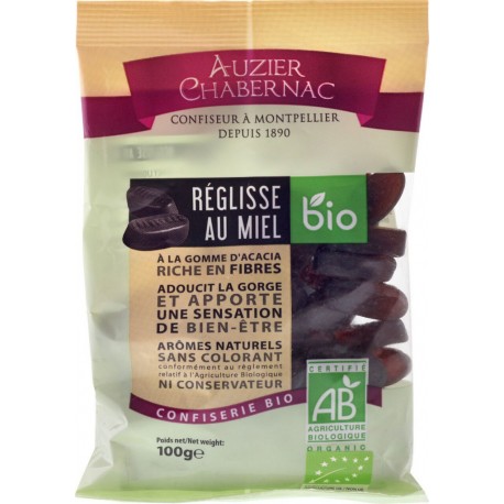 AUZIER CHABERNAC Bonbons réglisses au miel Bio 100g