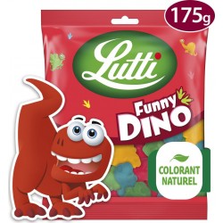 LUTTI Bonbons funny dino aux fruits 180g