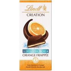 LINDT Tablette de chocolat Orange Frappée CREATION la tablette de 150g