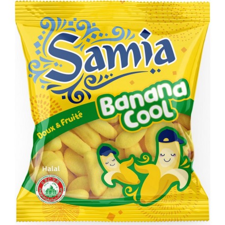 SAMIA Bonbons banana cool Halal 90g