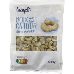 SIMPL Noix de cajou grillée sans sel 400g