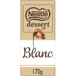 NESTLE DESSERT Tablette de chocolat blanc la tablette de 170g