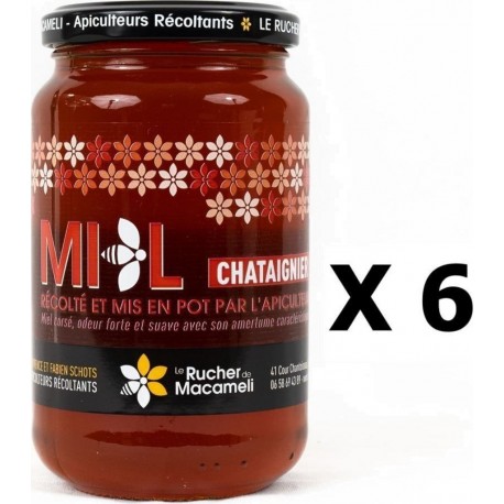 NC Lot 6x Miel De Châtaignier Isère Rhône Alpes Le Rucher De Macameli Pot 500g les 6 unités de 0.5Kg