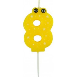 NC Bougie D'anniversaire chiffre 8 5cm Jaune