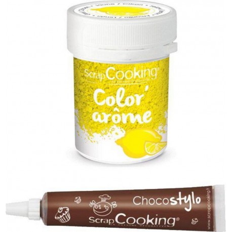 NC Colorant Alimentaire Jaune Arôme Citron + Stylo Chocolat