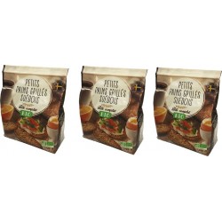 NC Lot 3x Petits Pains Grillés Suédois Blé Complet Bio Paquet 225g les 3 unités de 0.23Kg