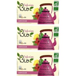 Lot 3x Infusion Bio Minceur 20 Sachets les 3 unités de 0.03Kg