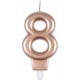 NC Bougie D'anniversaire chiffre 8 7cm Rose Gold