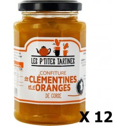 NC Lot 12x Confiture D'oranges De Corse Et Clémentine Les P'tites Tartines Pot 315g les 12 unités de 0.32Kg