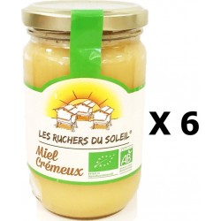 NC Lot 6x Miel De Fleurs Crémeux Bio Crémeux Les Ruchers Du Soleil Pot 375g les 6 unités de 0.38Kg