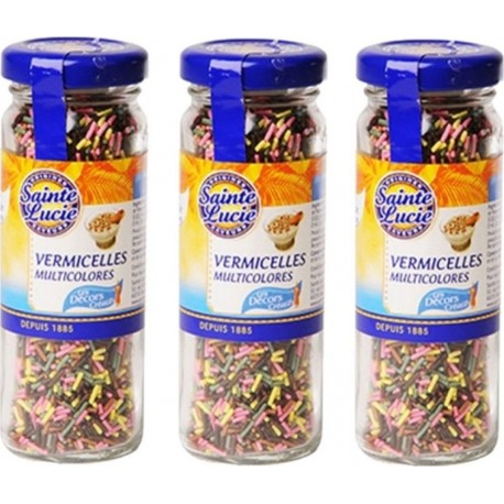 Sainte Lucie Vermicelles Multicolores Flacon 70g les 3 unités de 0.07Kg