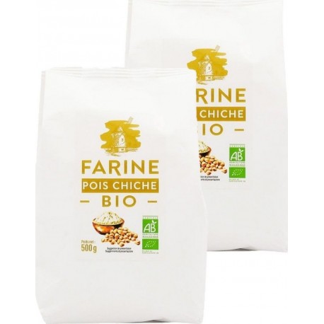 NC Farine De Pois Chiche Bio Agidra les 2 unités de 0.5Kg