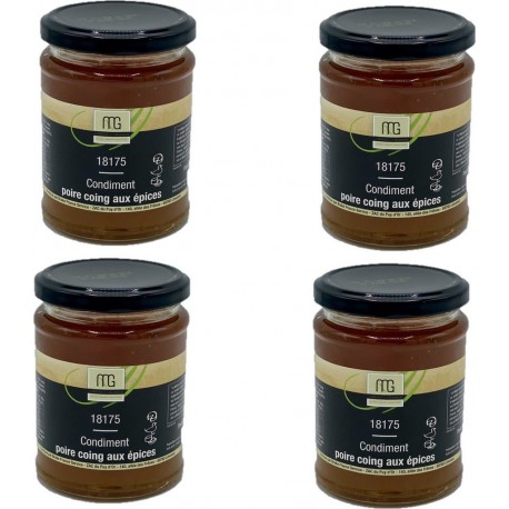 NC Condiment Poire Coing Aux Épices Maison Des Gourmets les 4 unités de 0.31Kg